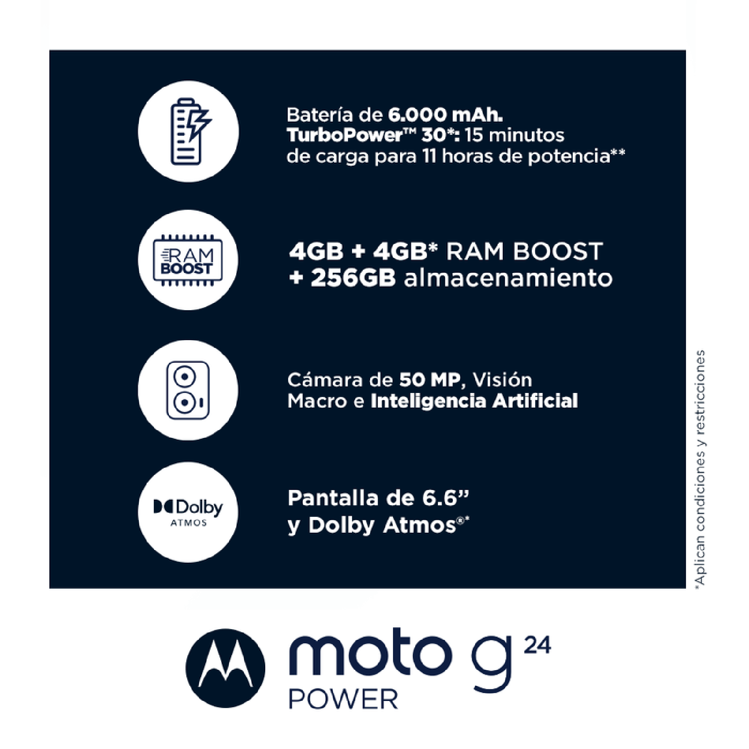 Celular Motorola Moto g24 Power 256gb Celeste Glaciar-2