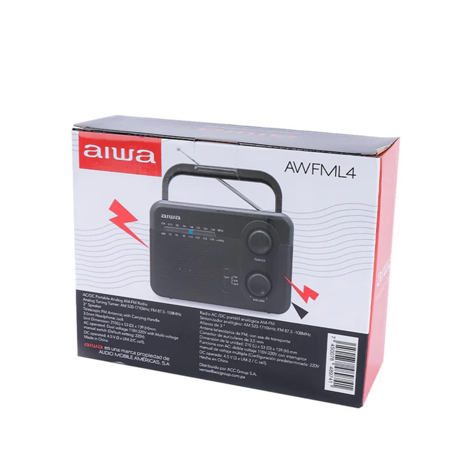 Radio Analógico Am Fm Portátil Aiwa Awfml4-4