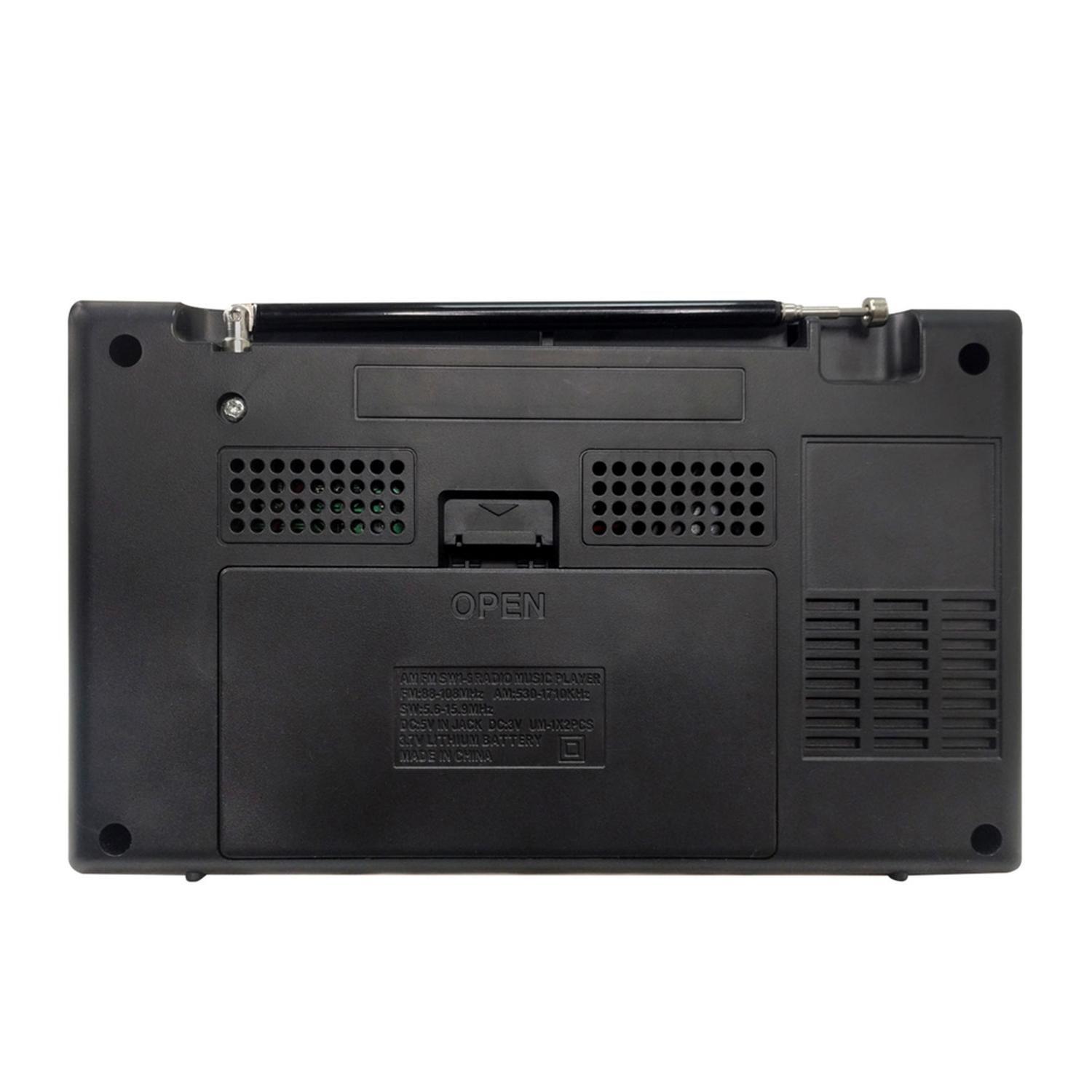 Radio FM Mlab Tuning CF-18 9 Bandas Batería Recargable Negro-3