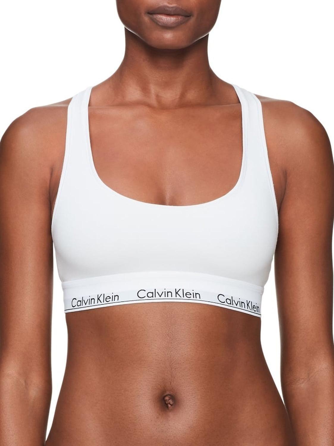Sostén Algodón Mujer Calvin Klein Blanco F3785100-0