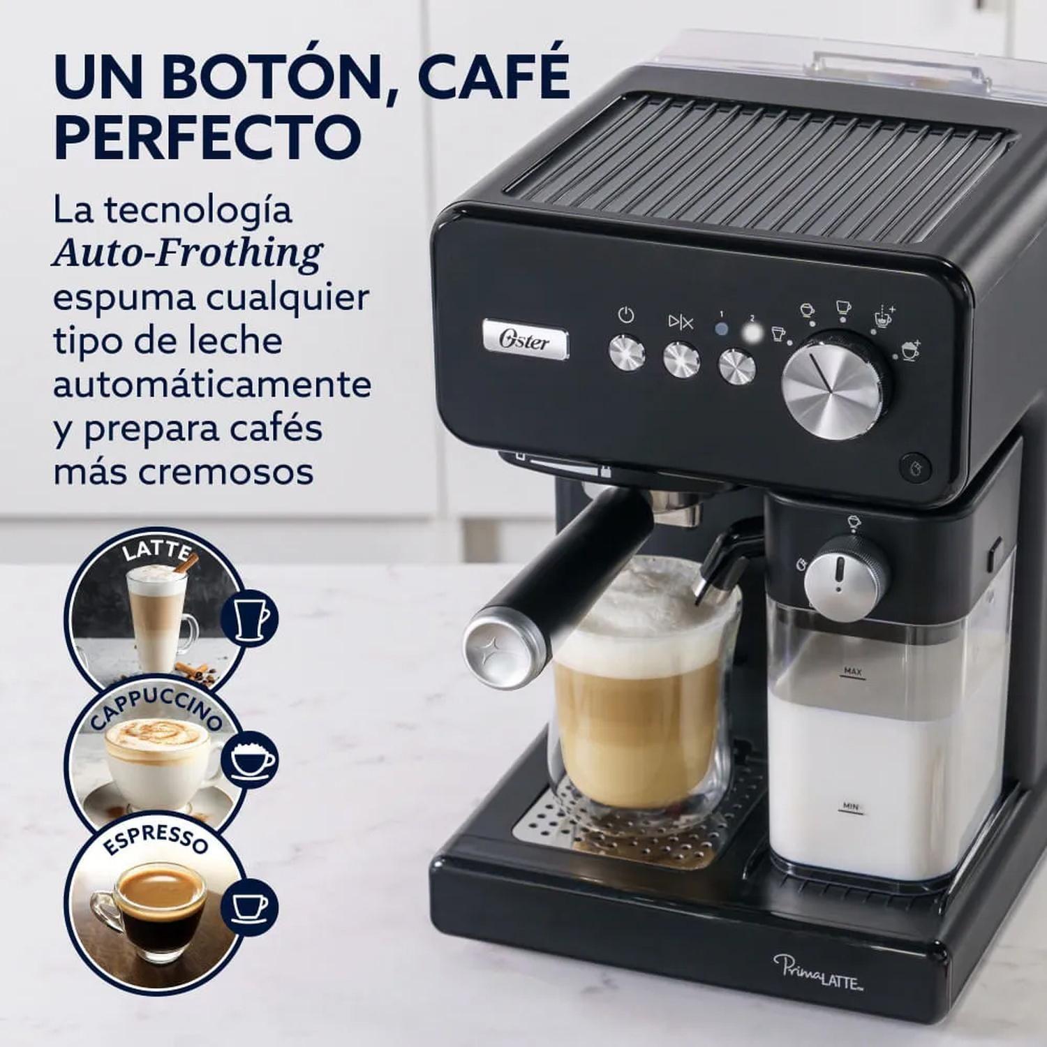 Cafetera automática de Espresso Oster PrimaLatte BVSTEM6604BK-2