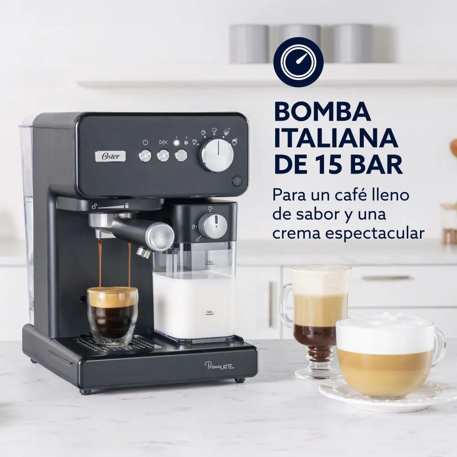 Cafetera automática de Espresso Oster PrimaLatte BVSTEM6604BK-5