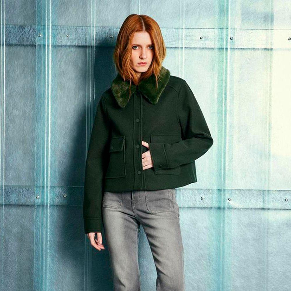 Chaqueta Cuello Desmontable - Verde - 602CSFOI25-436-0