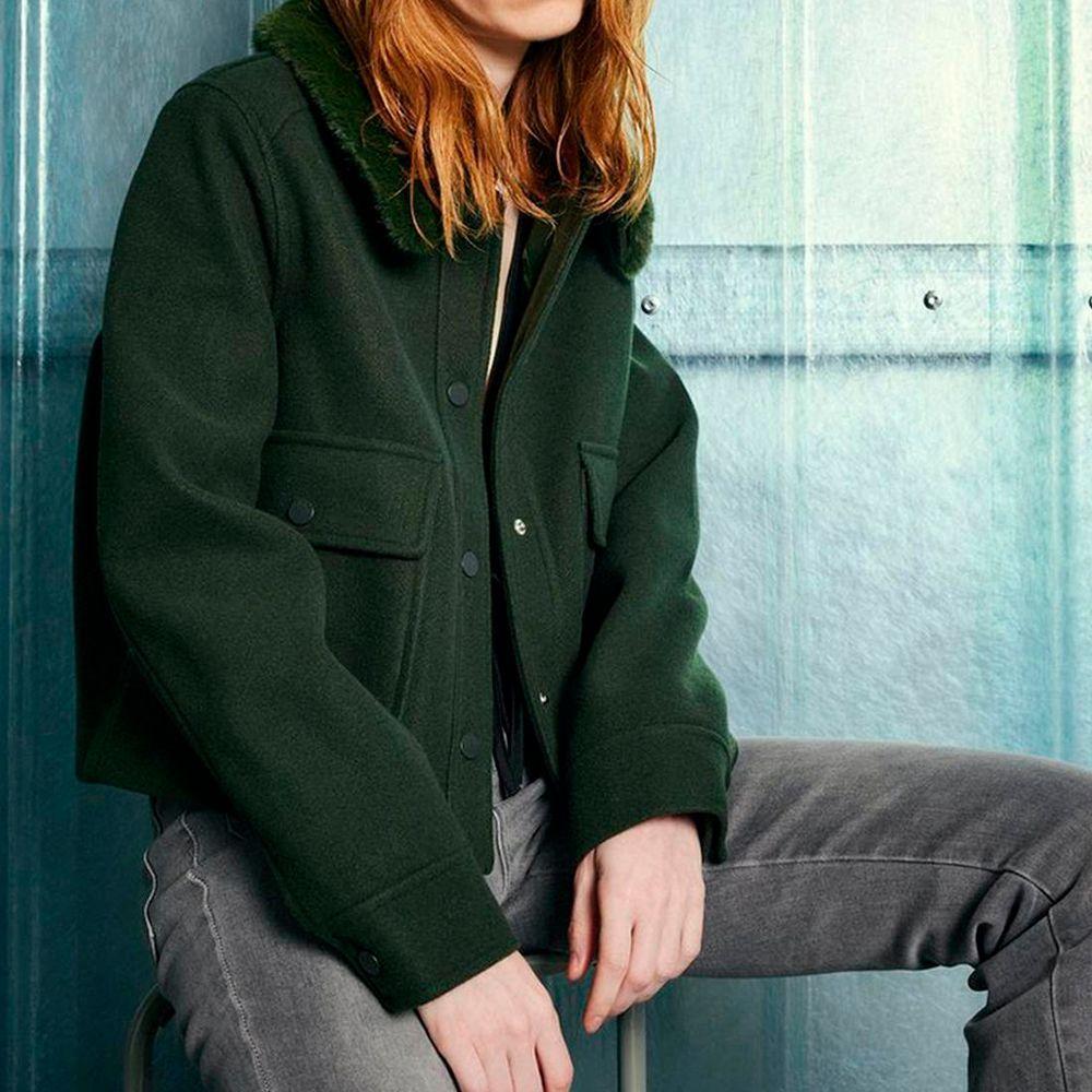 Chaqueta Cuello Desmontable - Verde - 602CSFOI25-436-3