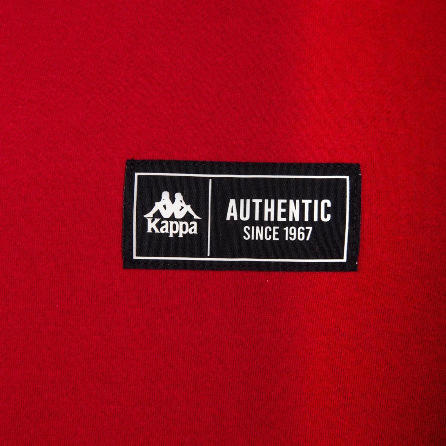 Polerón Hombre Kappa Crew Rojo-3