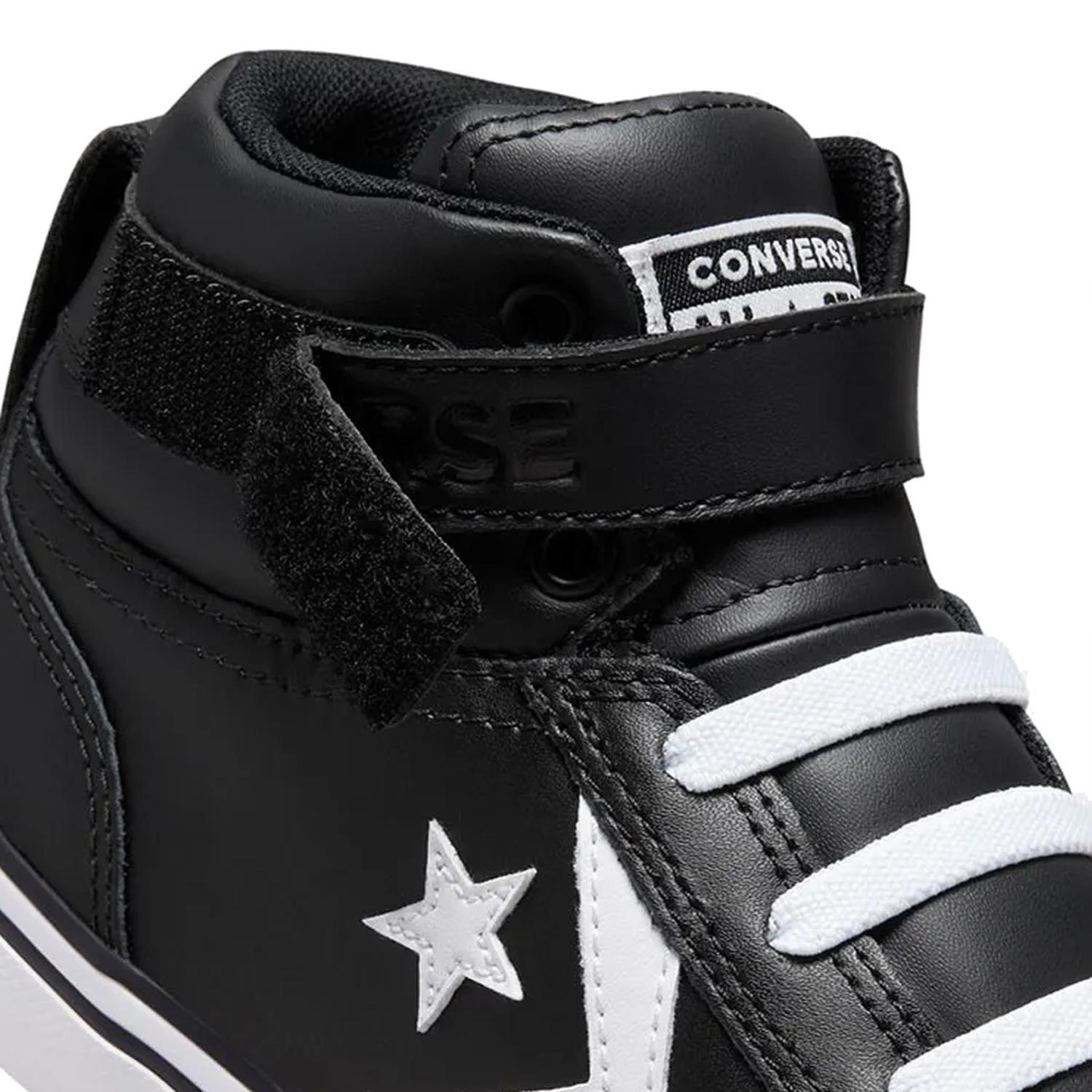 Zapatilla Converse Pro Blaze Strap Negro en Cuero Niños A01072C-3