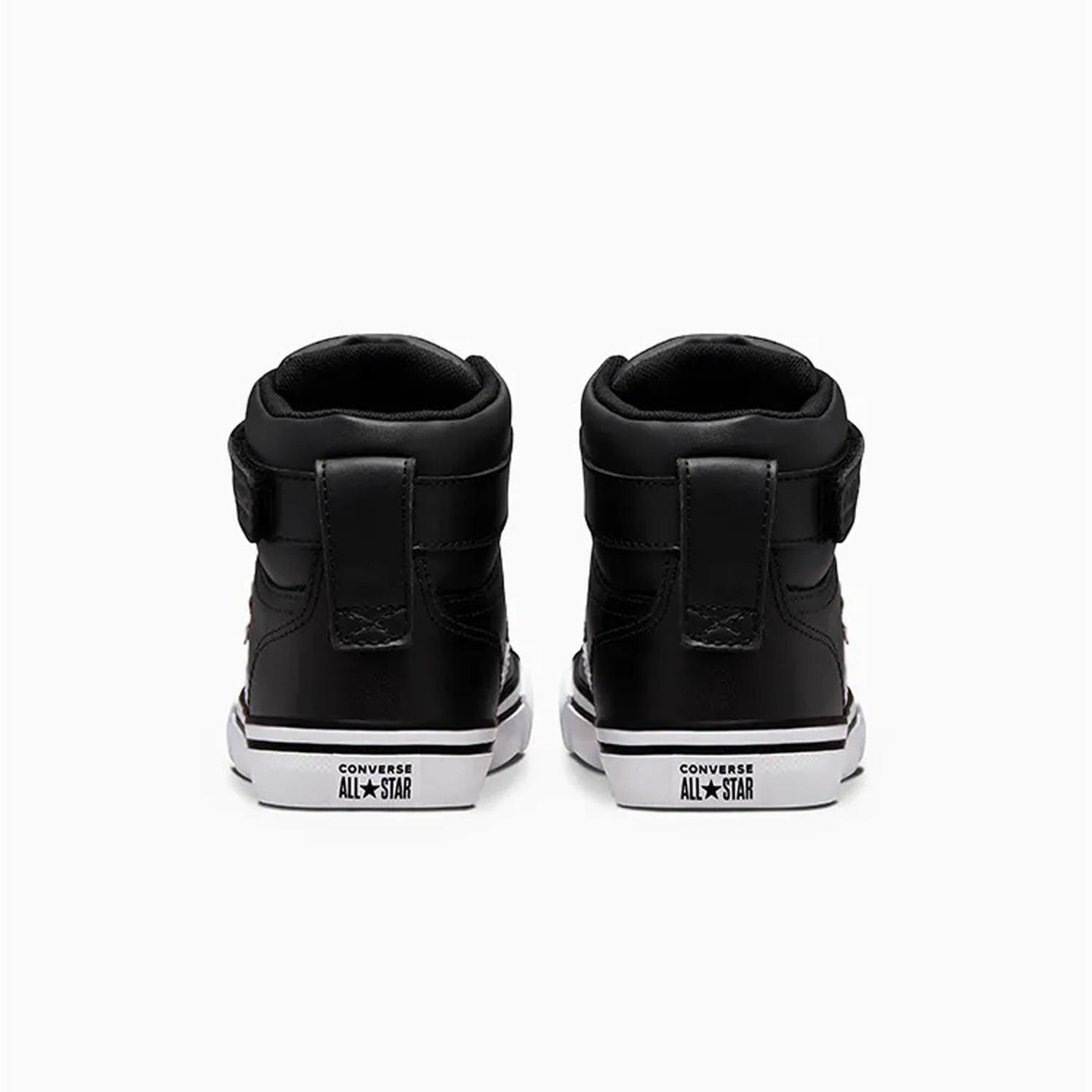 Zapatilla Converse Pro Blaze Strap Negro en Cuero Niños A01072C-4