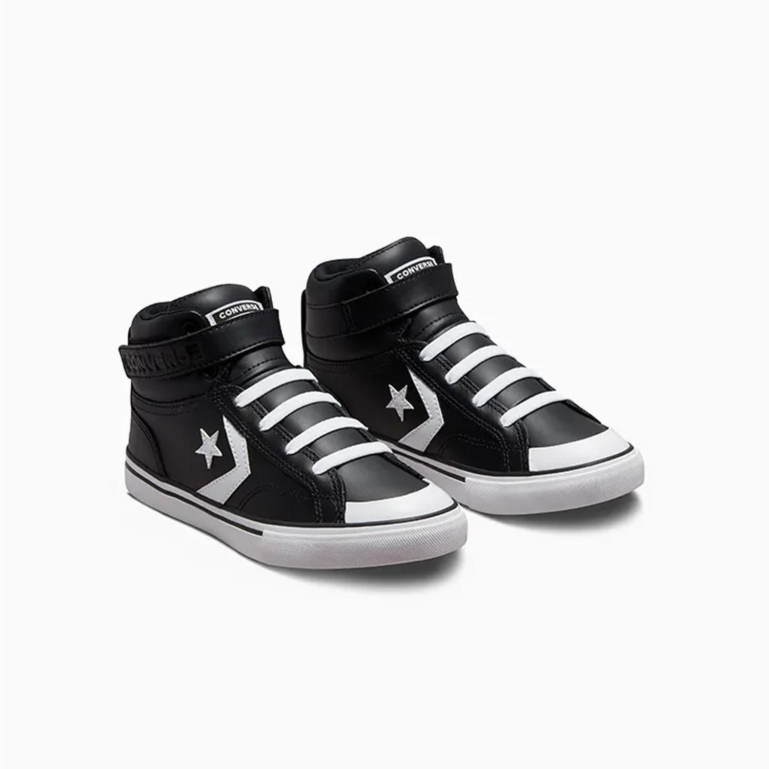 Zapatilla Converse Pro Blaze Strap Negro en Cuero Niños A01072C-5