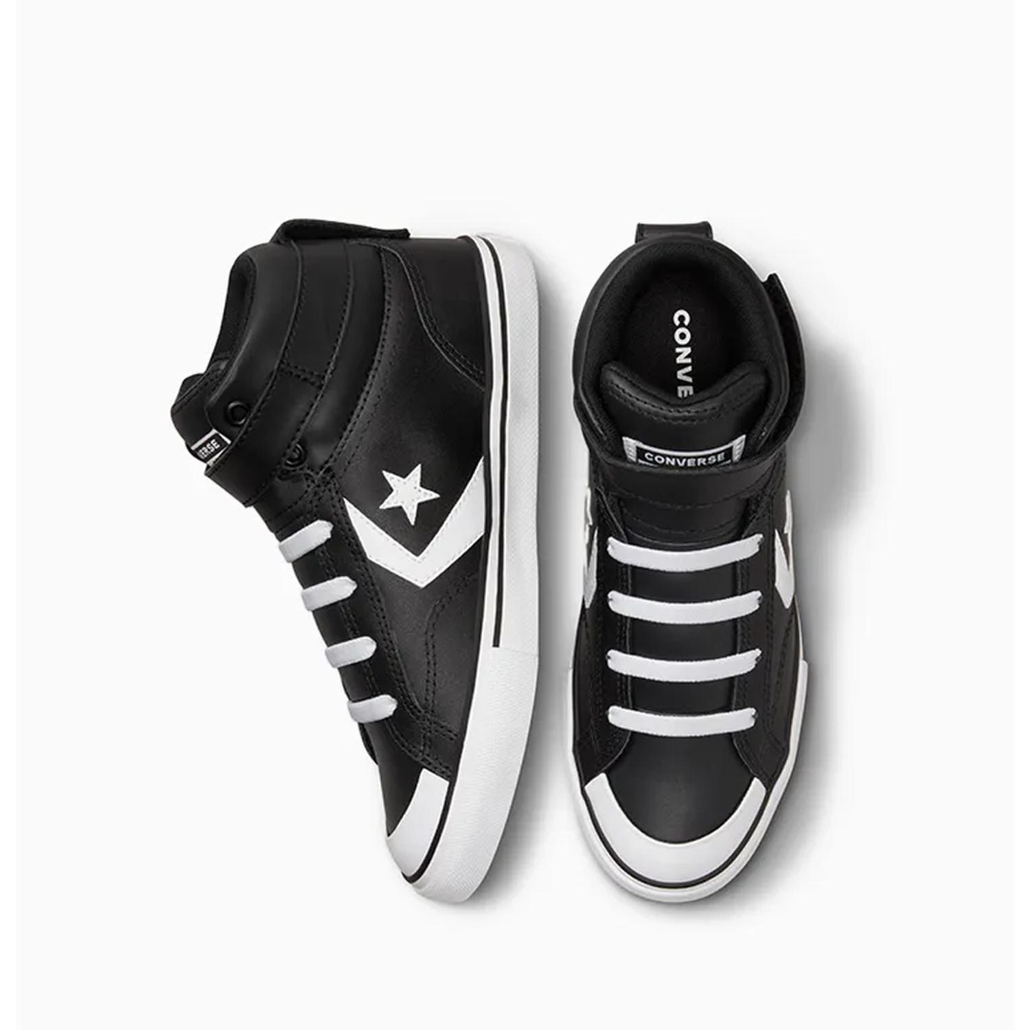 Zapatilla Converse Pro Blaze Strap Negro en Cuero Niños A01072C-6