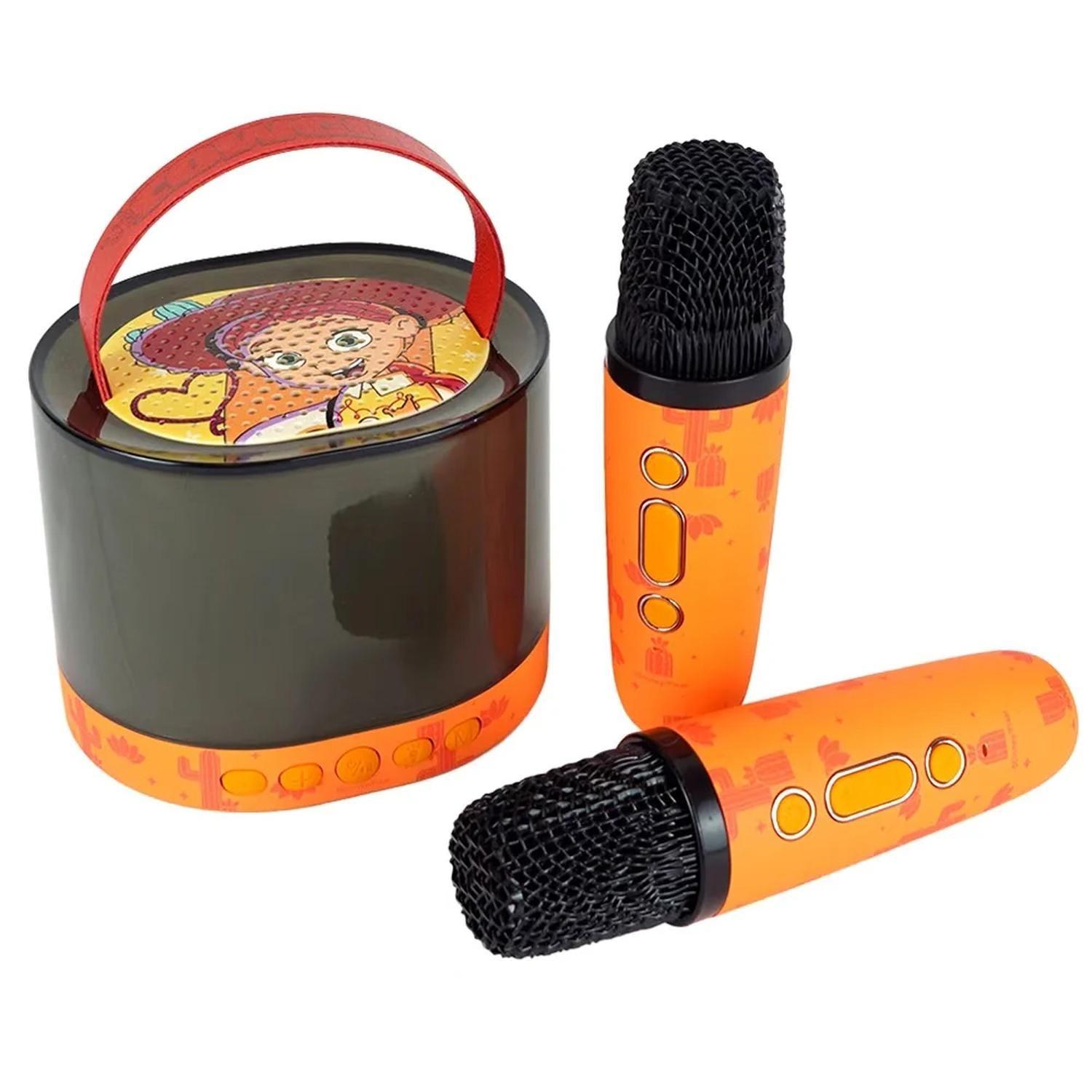 Parlante Karaoke 2 Micrófonos Bluetooth Toy Story 5-0