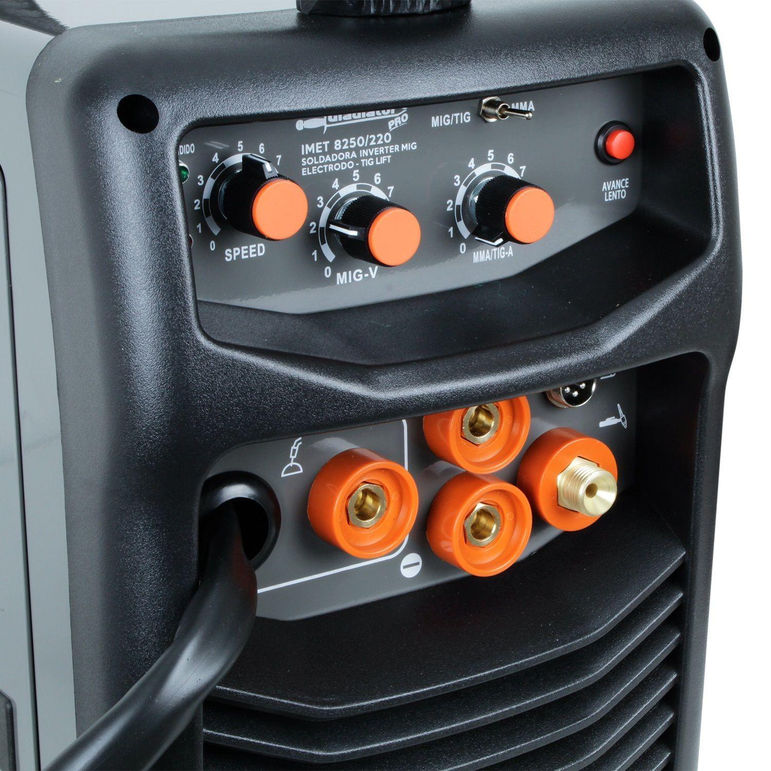 Soldadora Multifuncion 250AMP / MIG-MAG / TIG / MMA Gladiator IMET 8250-6