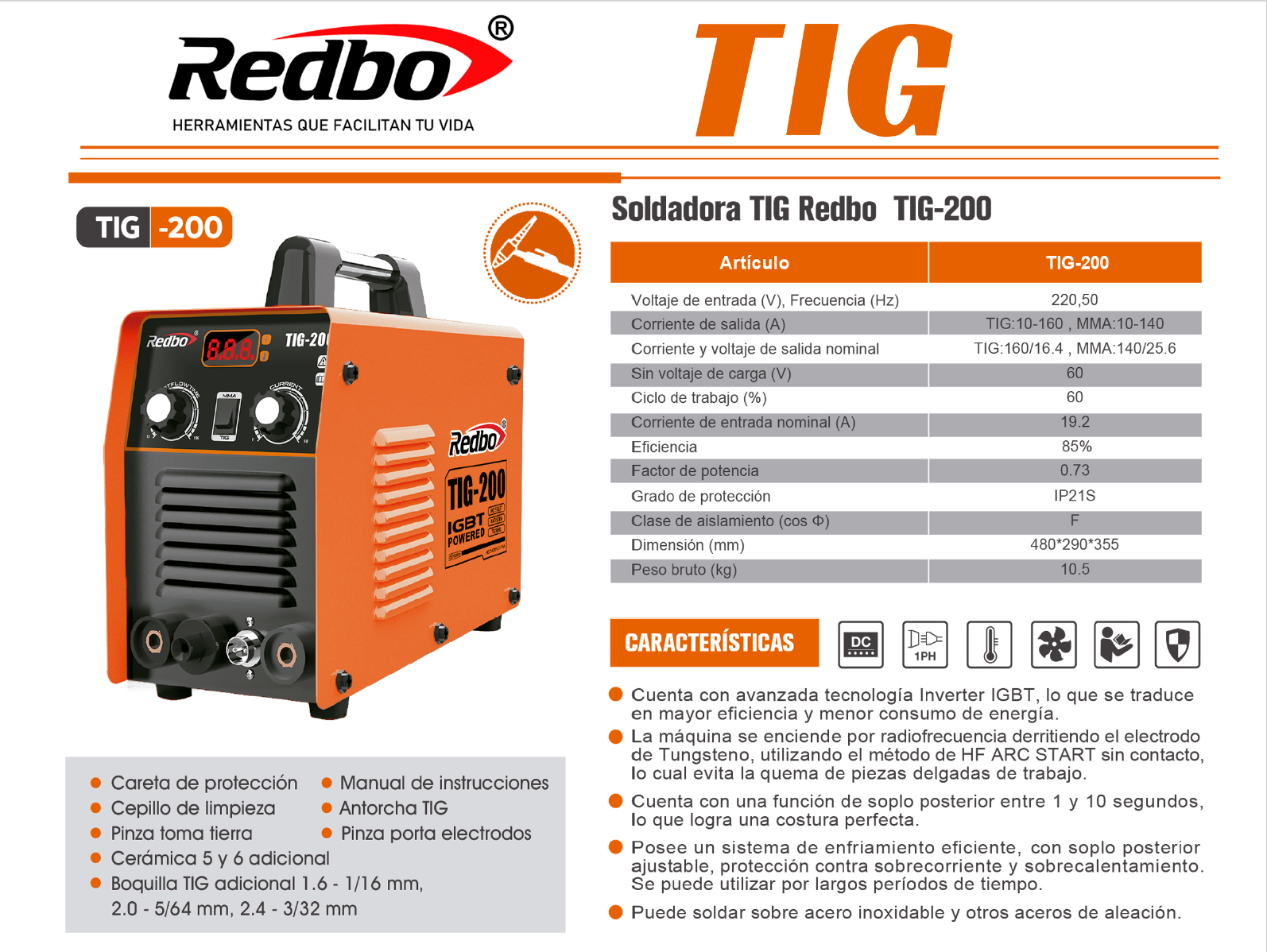 Soldadora REDBO TIG-200-4