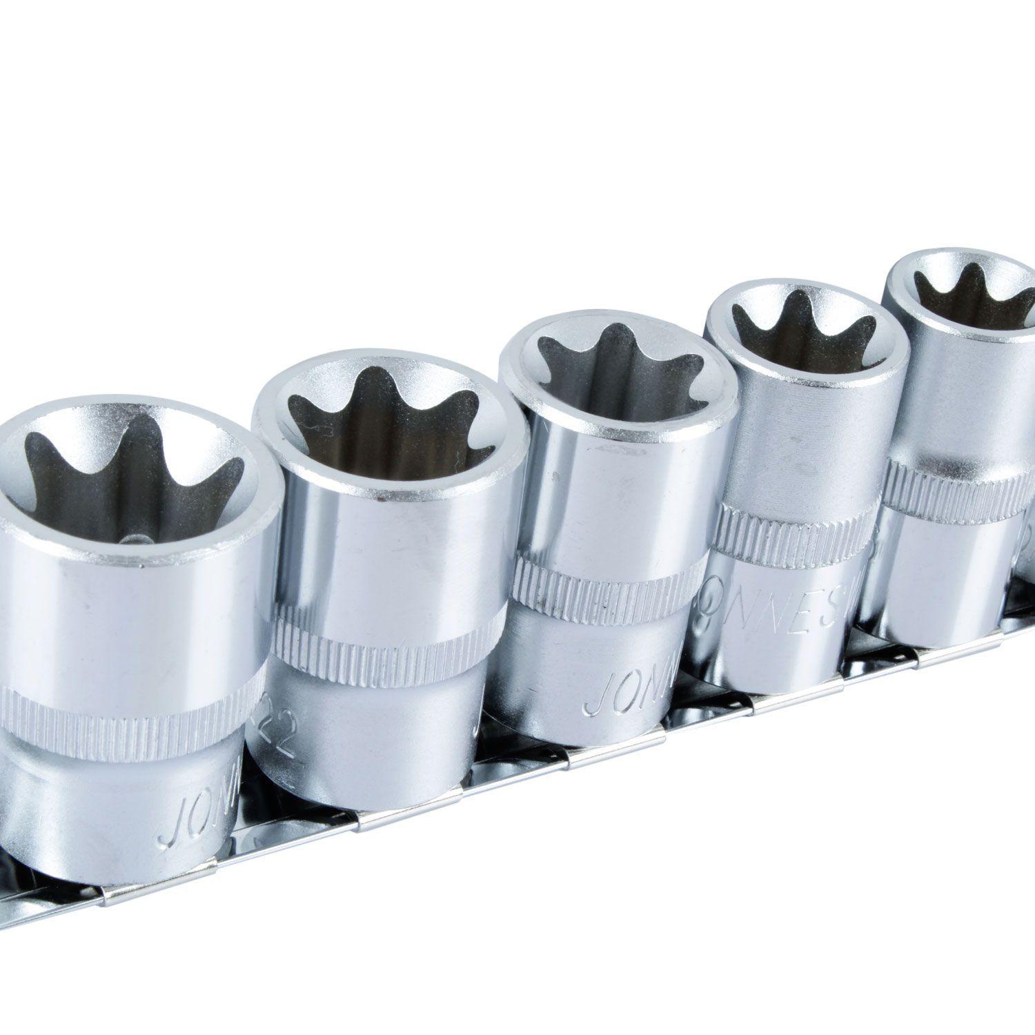 Set De Dados Torx 1/4' - 3/8' - 1/2' 14 Pcs Jonnesway-3