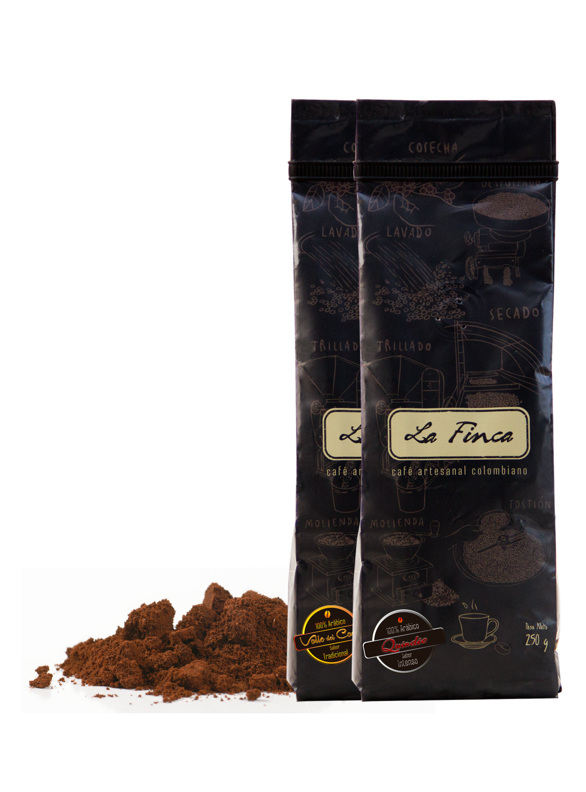 La Finca Quindío y Valle del Cauca Molido 250g x 2-1