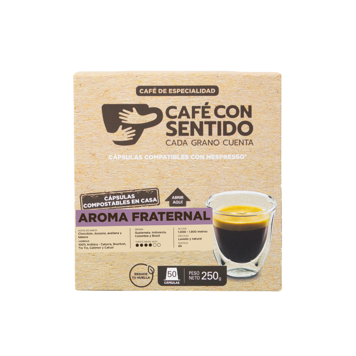 Café Aroma Fraternal 100 cápsulas compatibles con Nespresso-2