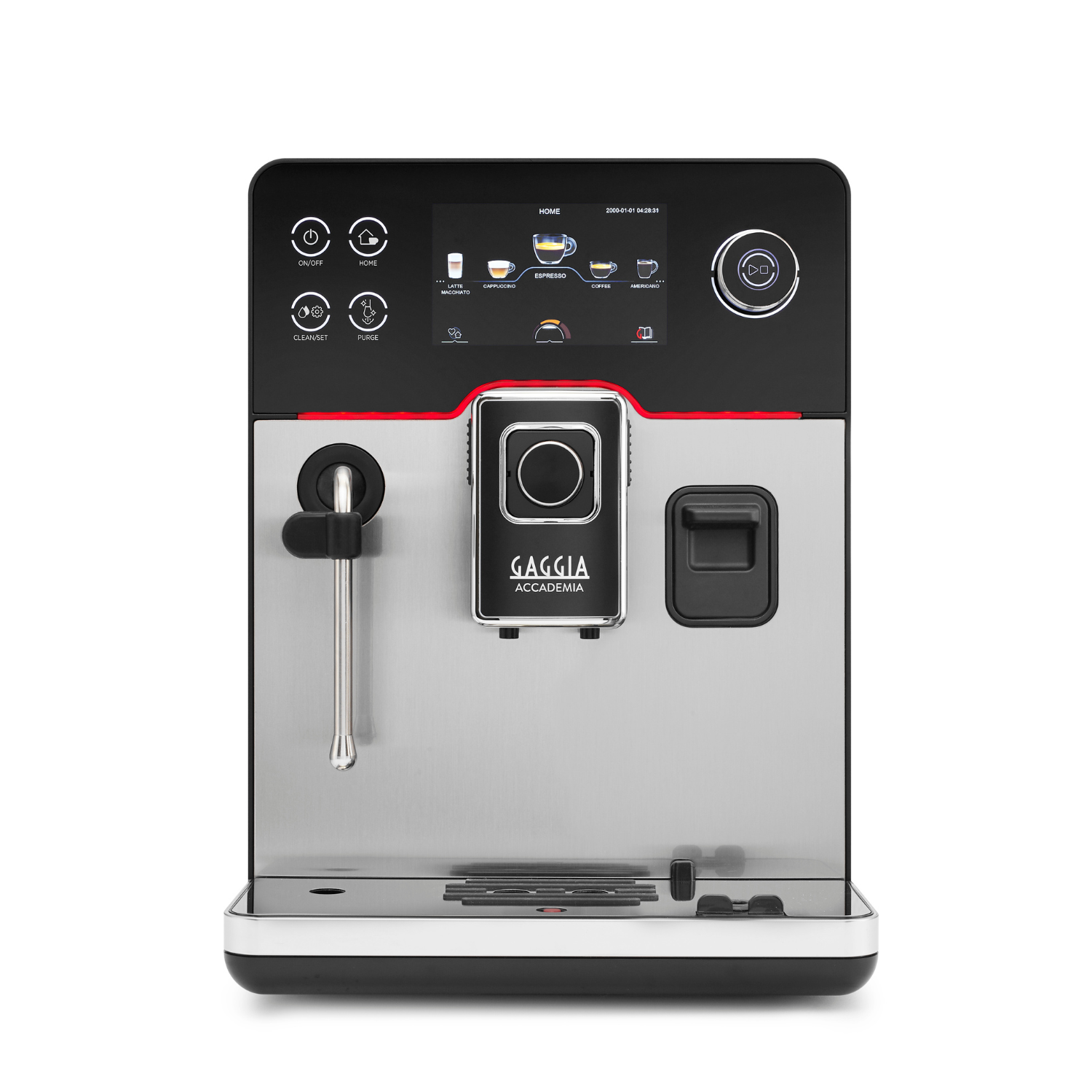 Cafetera Gaggia Accademia Steel con Molino Integrado-2