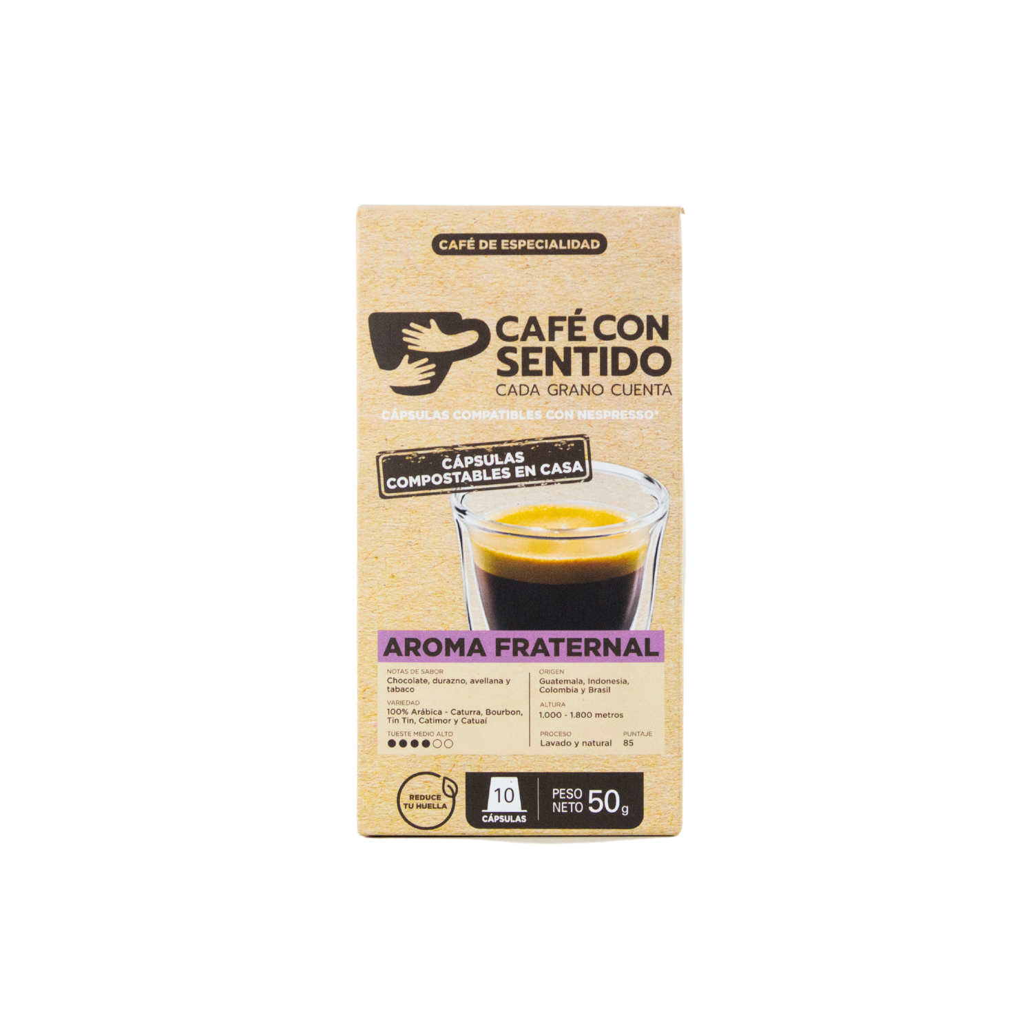 Café Aroma Fraternal 90 cápsulas compatibles con Nespresso-2