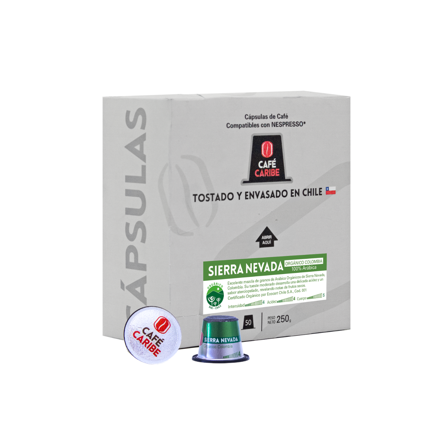 Café Orgánico Sierra Nevada 100 cápsulas compatibles con Nespresso-1