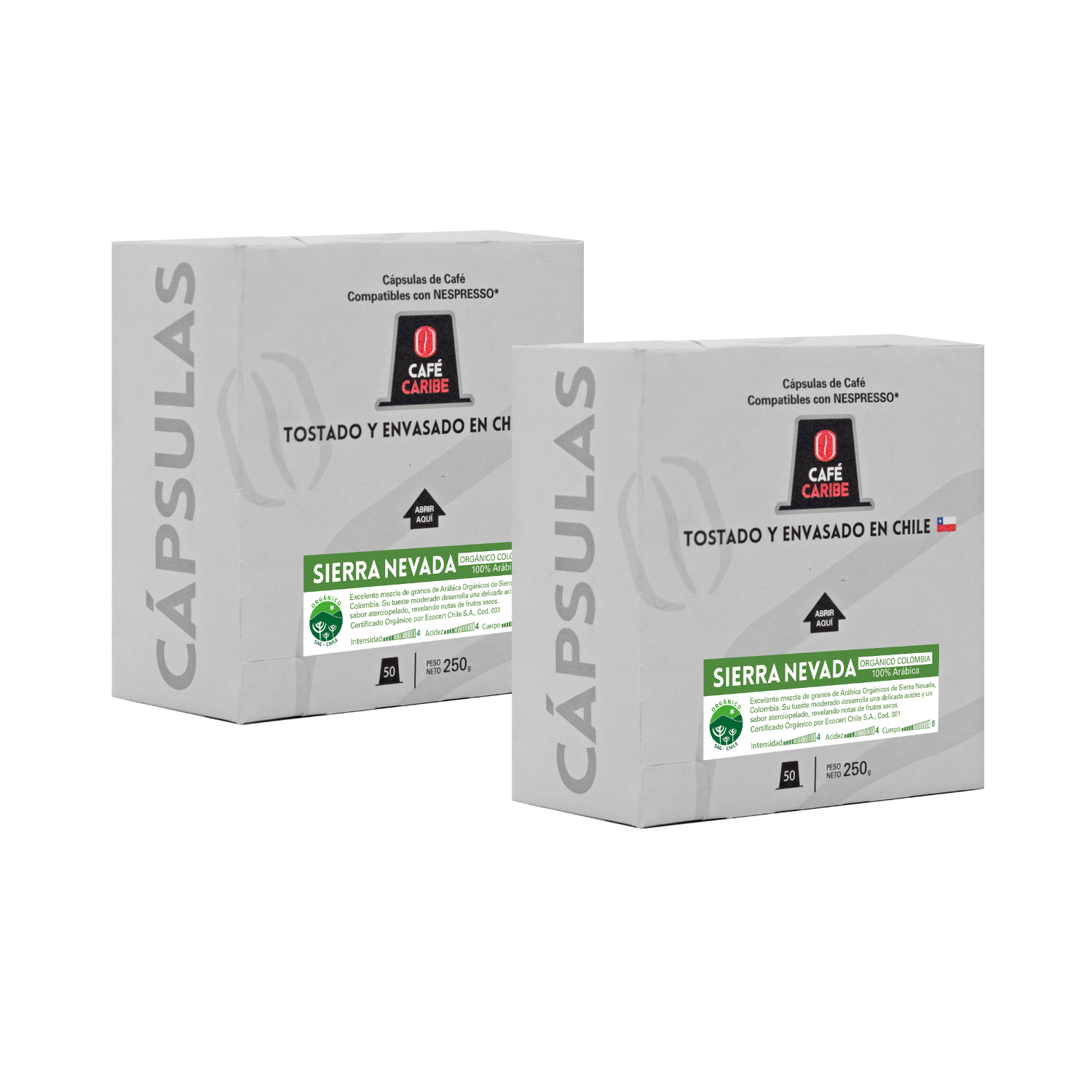 Café Orgánico Sierra Nevada 100 cápsulas compatibles con Nespresso-2
