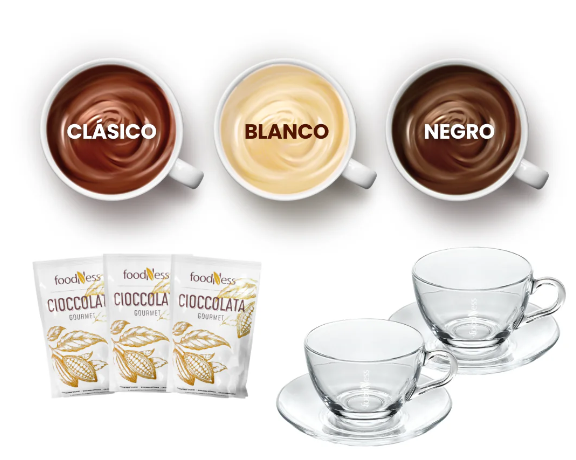 Chocolate Caliente Mix 45 Sachets con Taza FoodNess-0