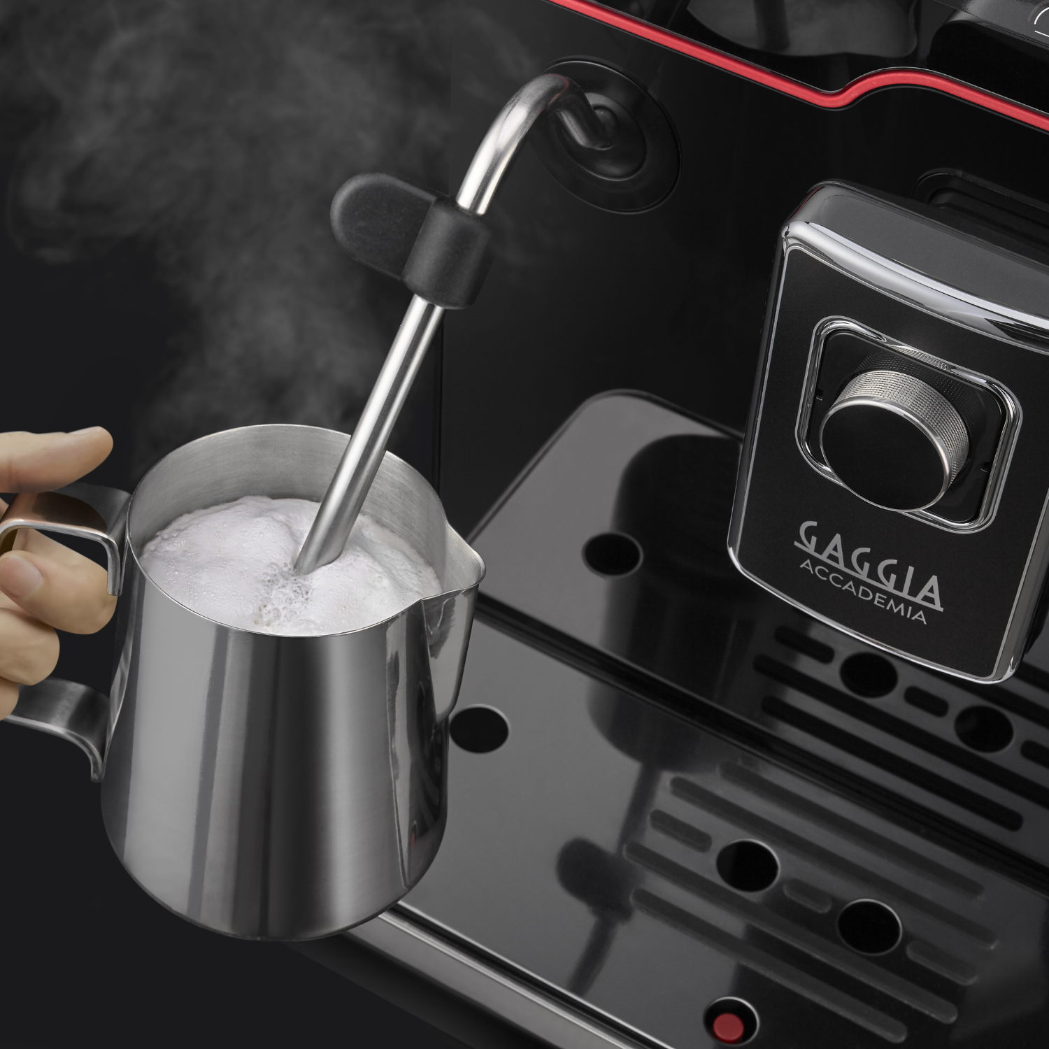 Cafetera Superautomática Accademia Glass con Molino Integrado-2