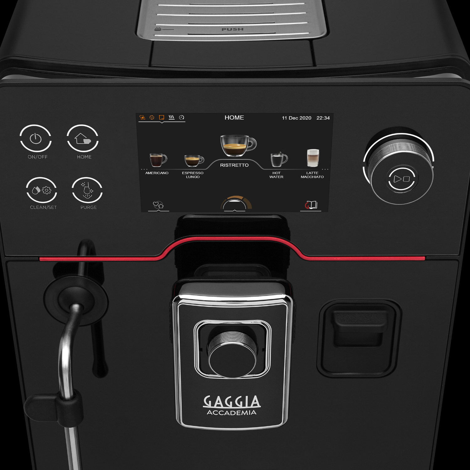 Cafetera Superautomática Accademia Glass con Molino Integrado-5