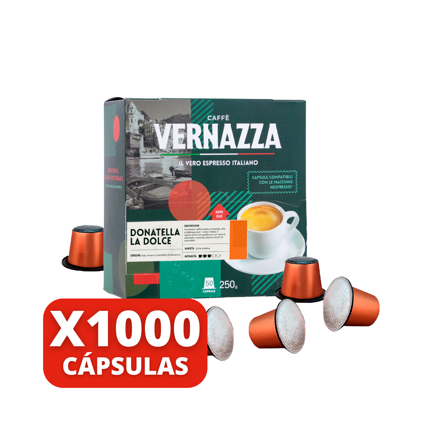 Café Donatella La Dolce 1.000 cápsulas Nespresso compatibles-0