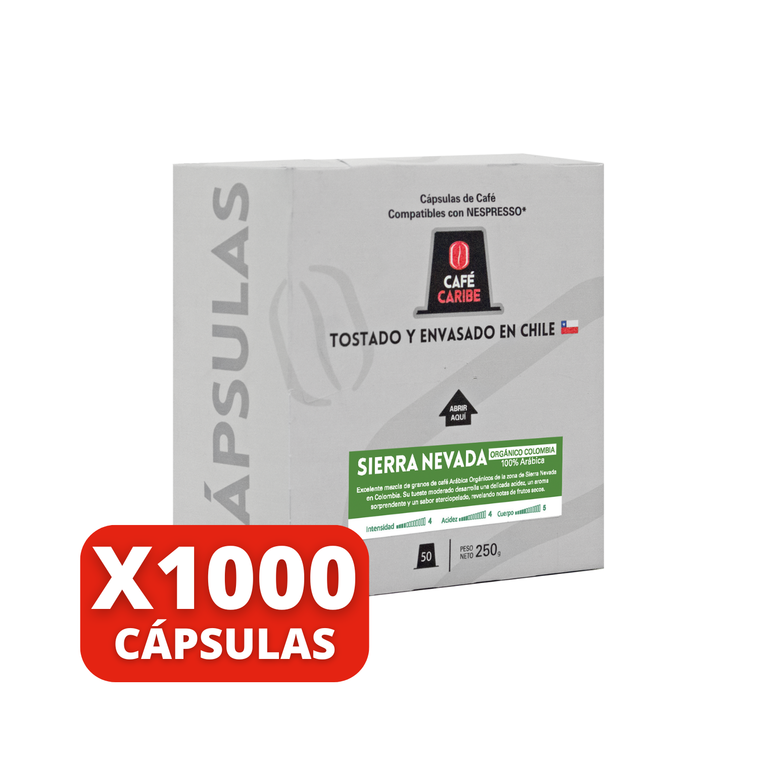 1000 cápsulas Café Caribe Orgánico Sierra Nevada-2