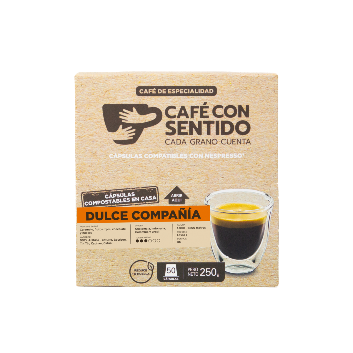 Café Dulce Compañia 100 cápsulas compatibles con Nespresso-2