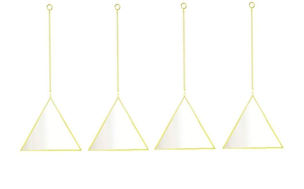 4 Espejo De Pared Decorativo Minimalista Moderno Triángulo-2