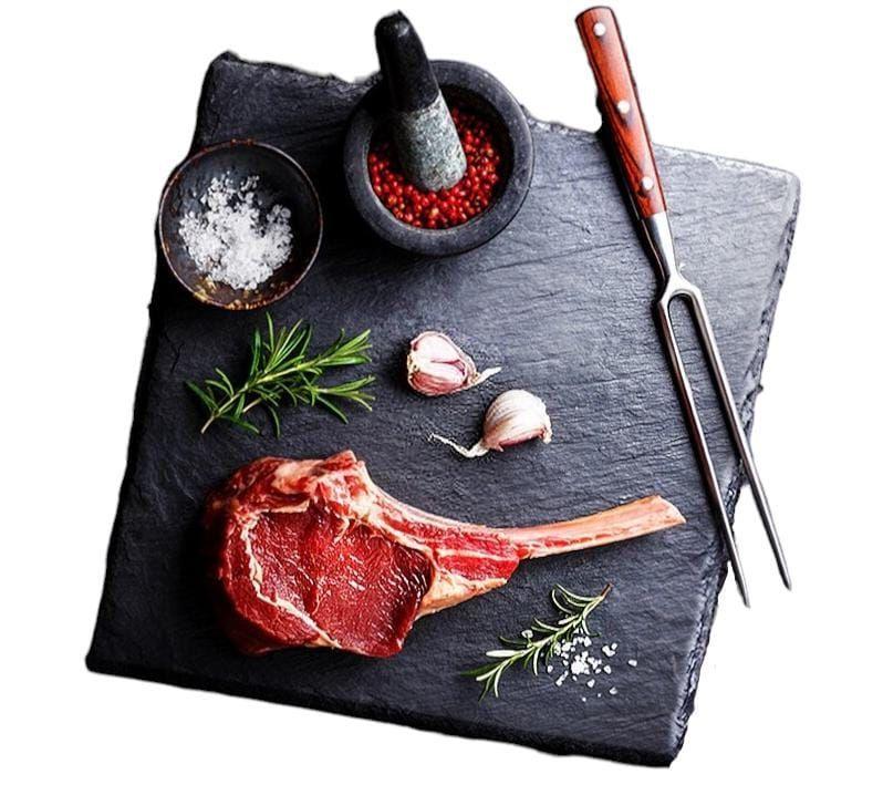 Plato Cuadrada Natural Plancha Piedra Emplatado Bandeja 30cm-0