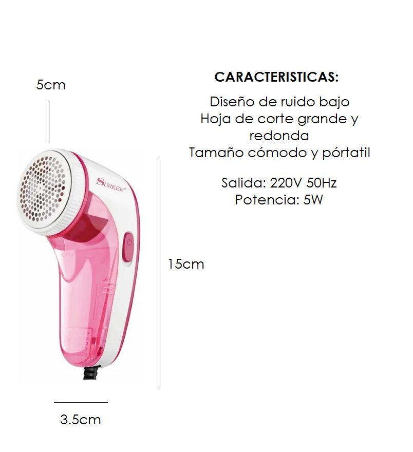 Quita Pelusas Saca Pelusas Eléctrico Quitapelusa S-1