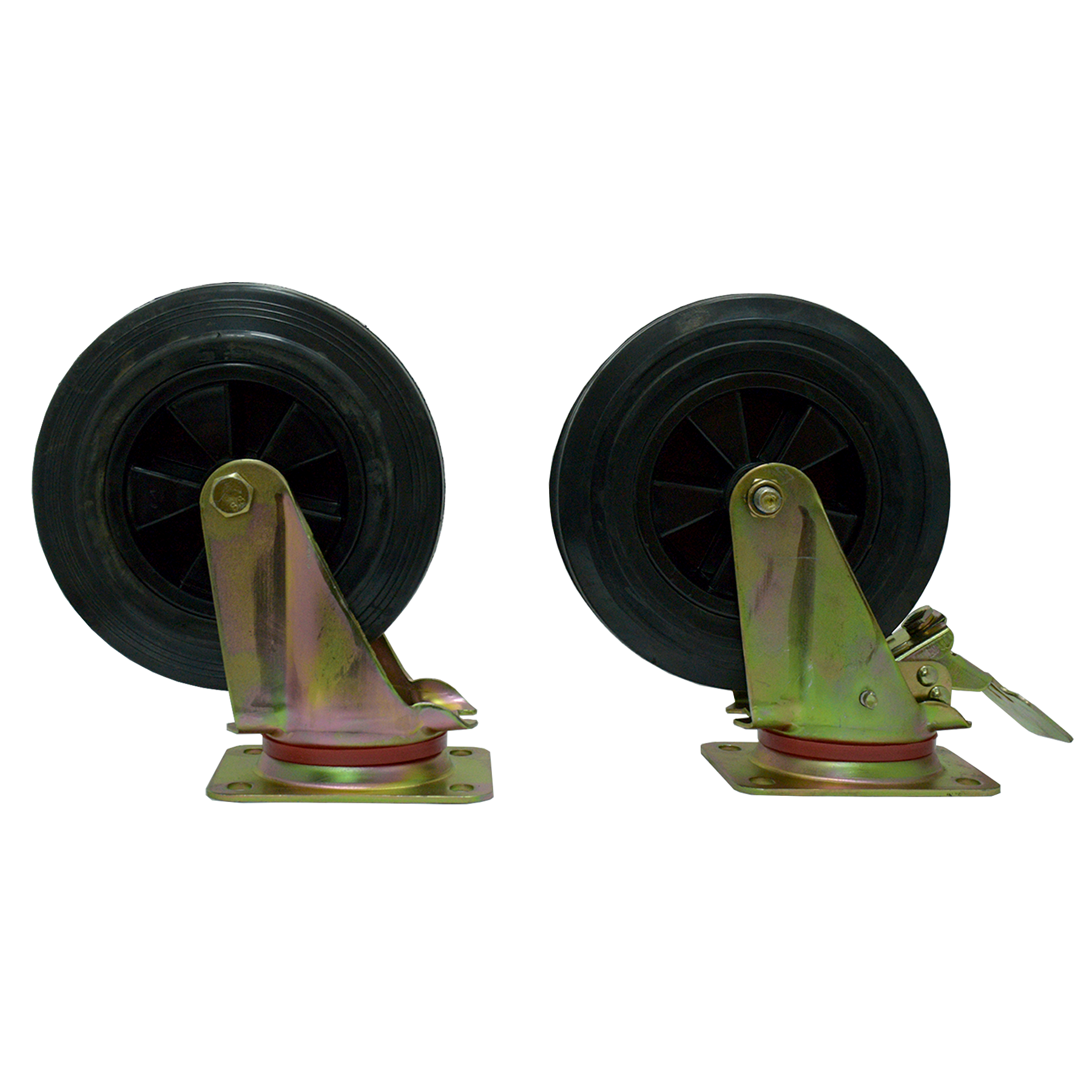 Pack de 4 ruedas para contenedores de basura 660lts QRubber-0