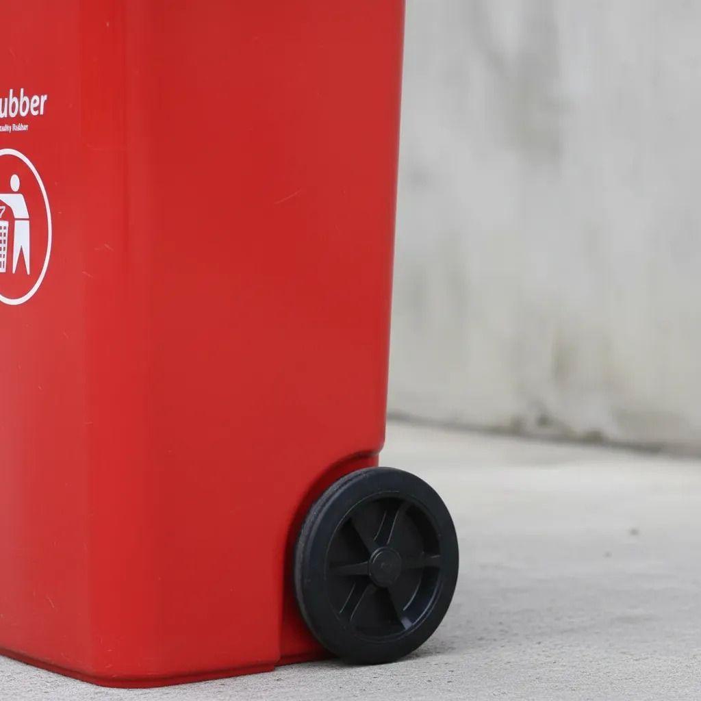 Contenedor de Basura Qrubber 120 lts rojo QRubber-2