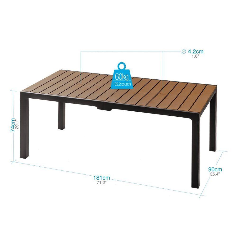 Juego Comedor 6 Puestos Capri Café Oscuro MQ QRubber-5