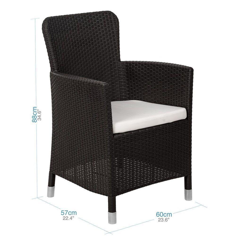 Juego Comedor 6 Puestos Capri Café Oscuro MQ QRubber-6
