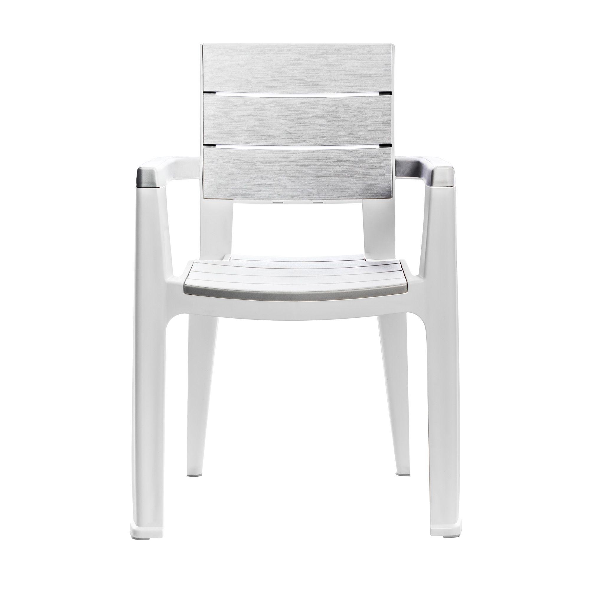 Silla con Brazos Madeira Plateado Símil Madera MQ QRubber-3