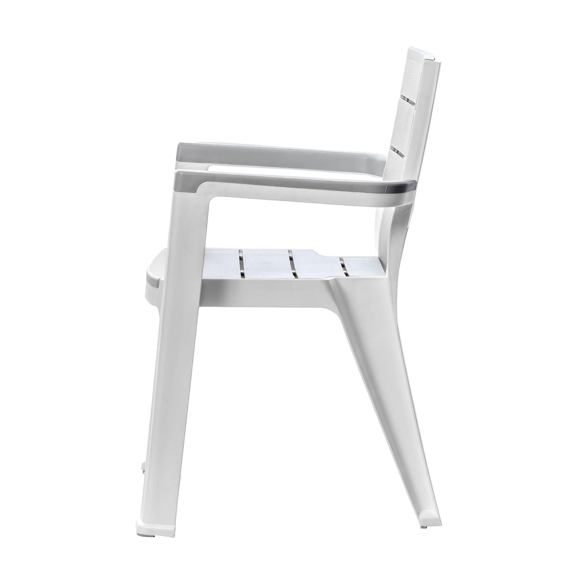 Silla con Brazos Madeira Plateado Símil Madera MQ QRubber-5