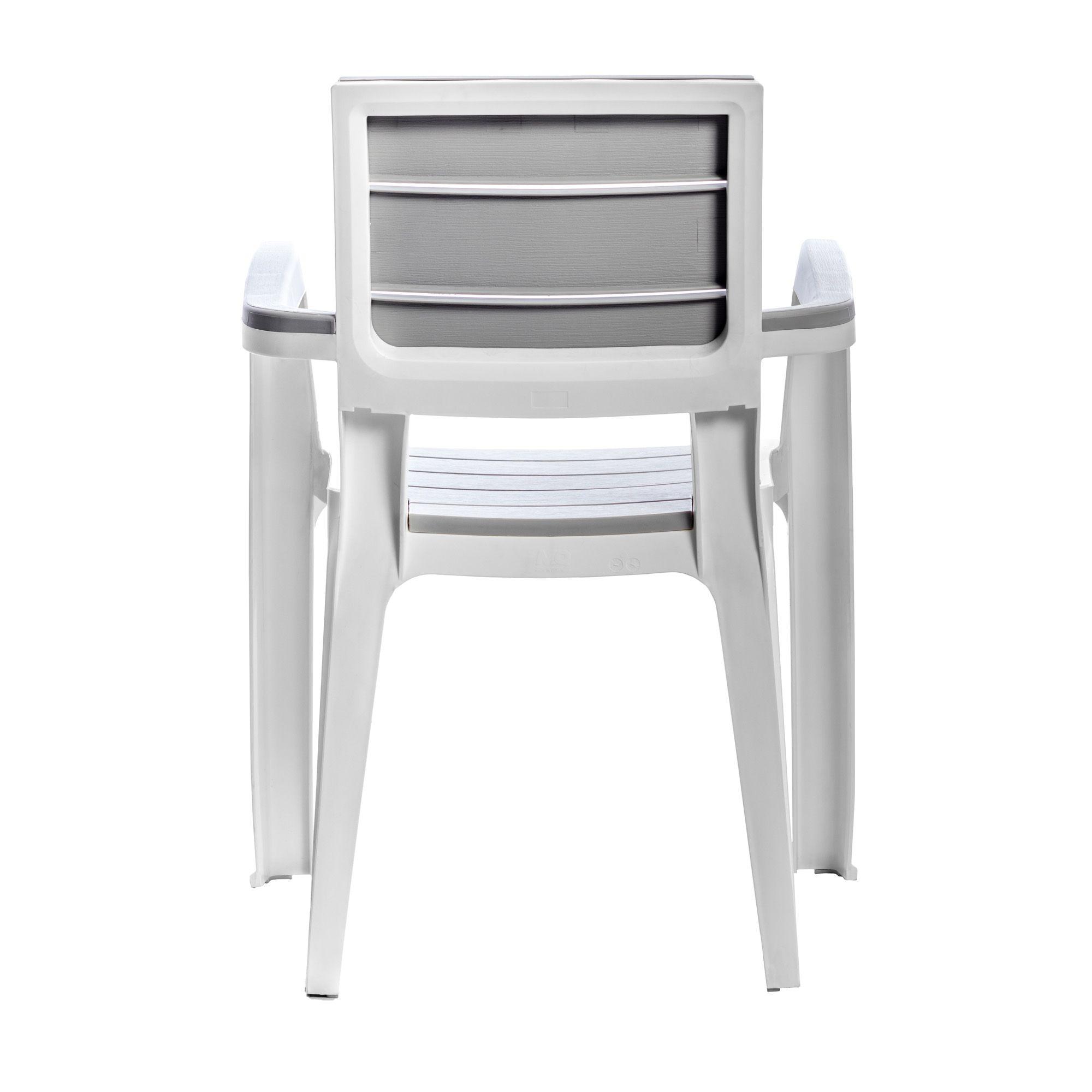 Silla con Brazos Madeira Plateado Símil Madera MQ QRubber-6