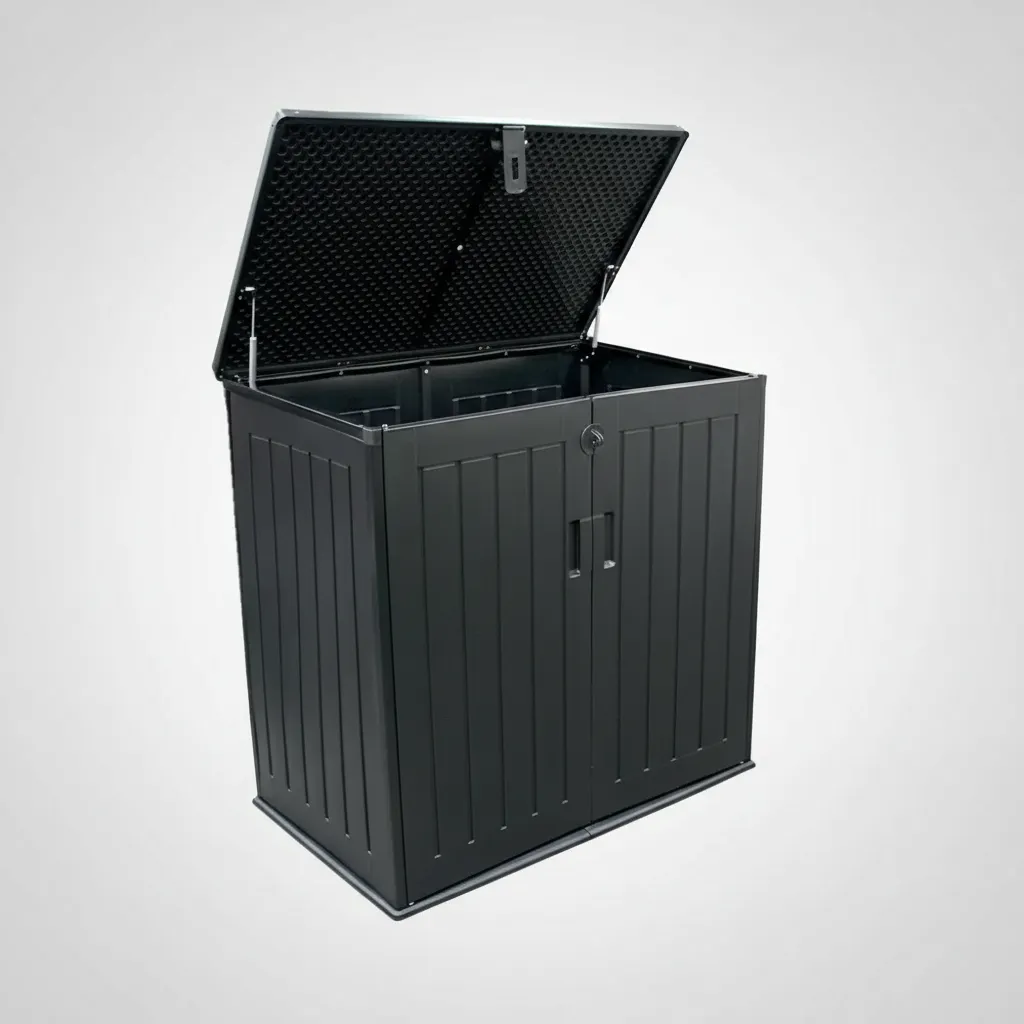 Bodega Jardín Tipo Baúl Negro 755 litros QRubber-4