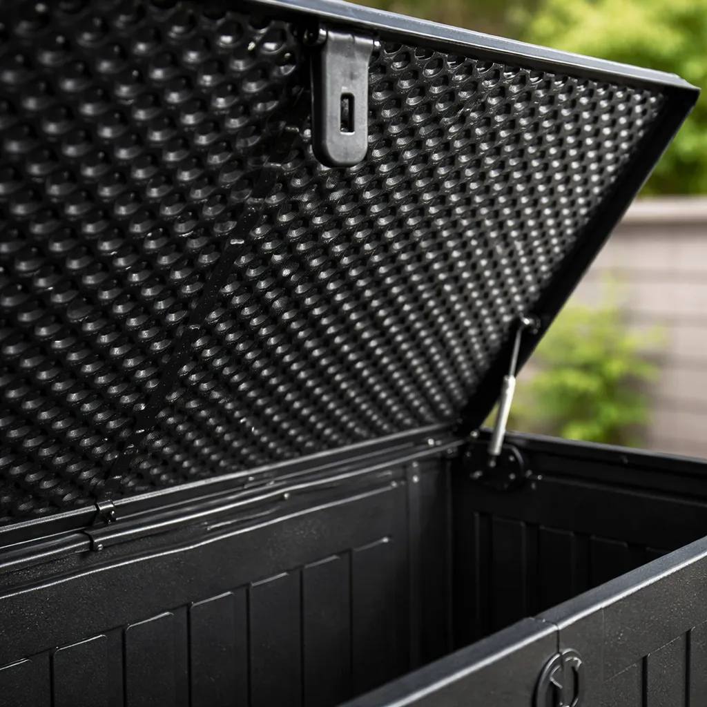 Bodega Jardín Tipo Baúl Negro 755 litros QRubber-5