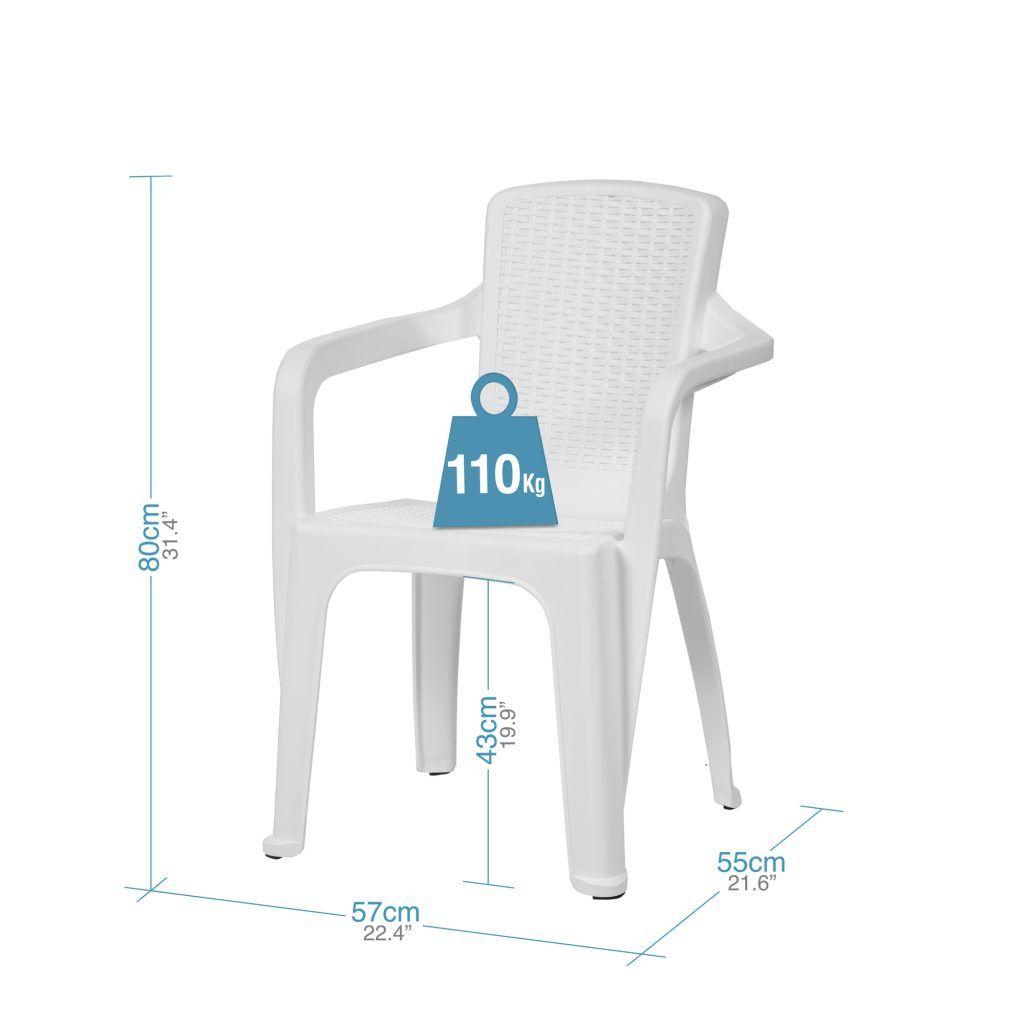 Silla Exterior e Interior Infinity Color blanco MQ QRubber-4