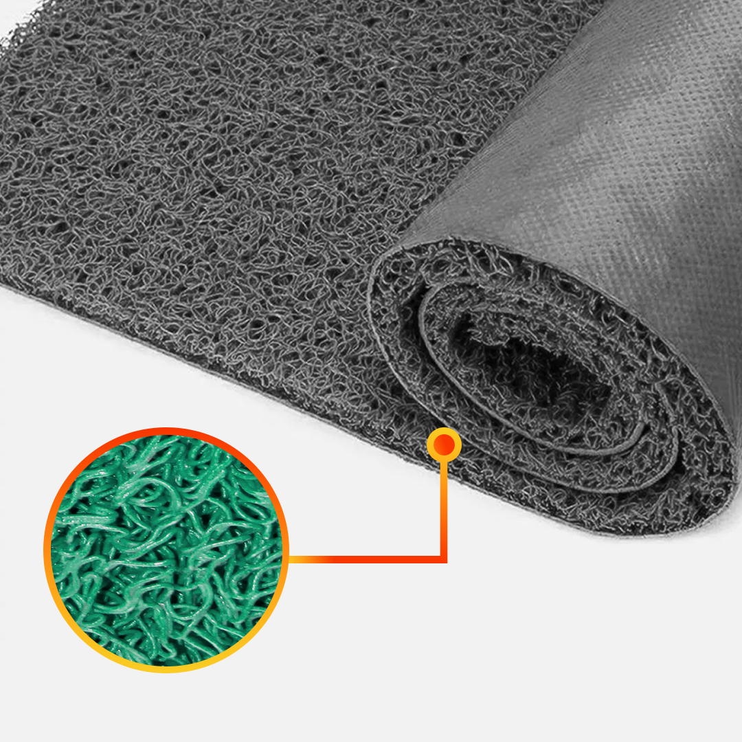 Piso PVC limpiapiés 1.20mtx12 mts Verde Alto tráfico QRubber-0