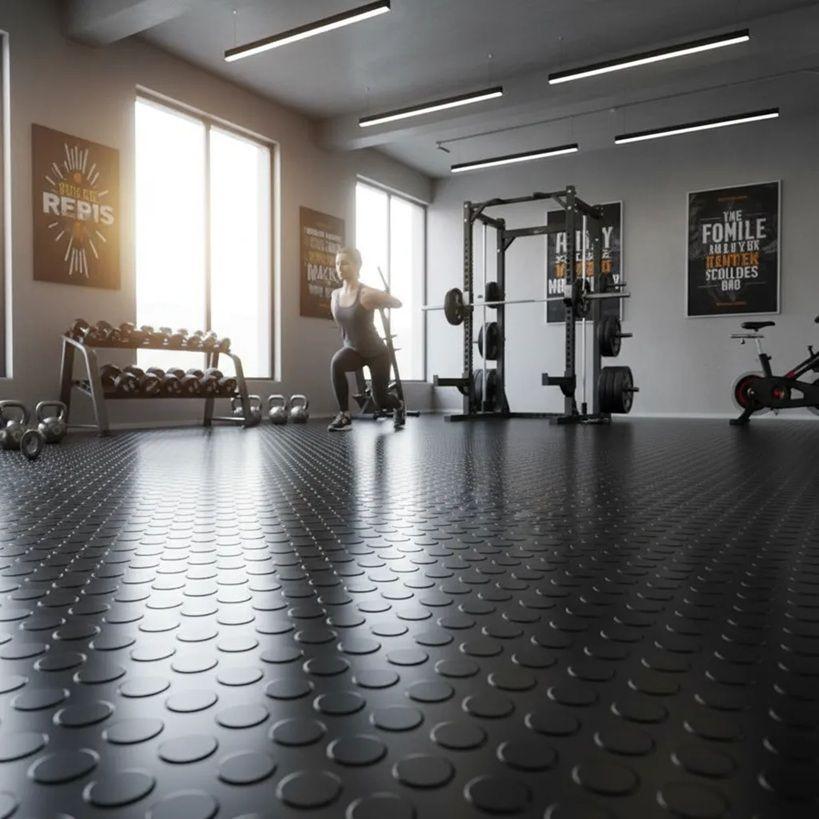 Piso de Goma Antideslizante Estoperol Negro 1x20mts QRubber-3