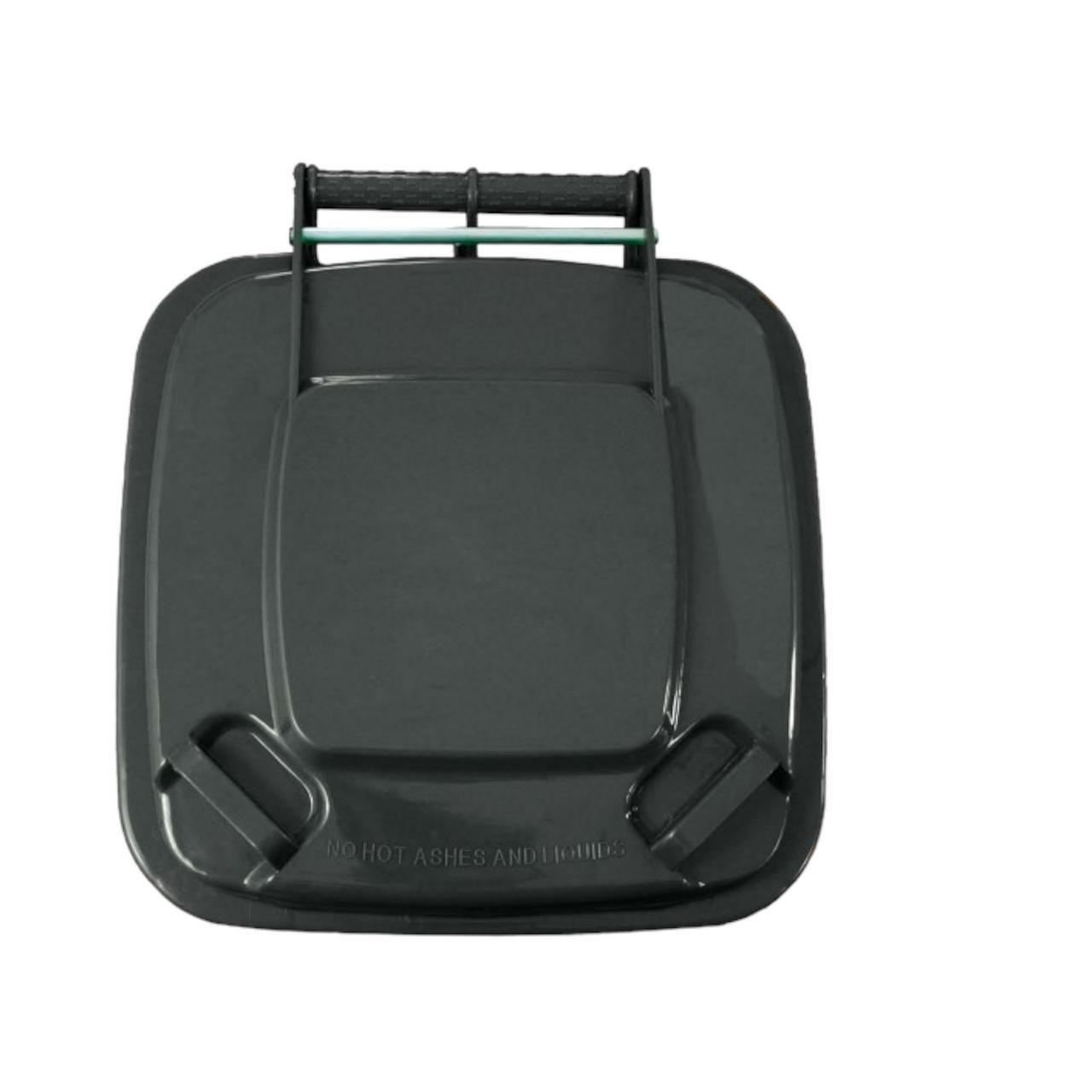 Basurero Contenedor Basura 240 lts. gris QRubber-2