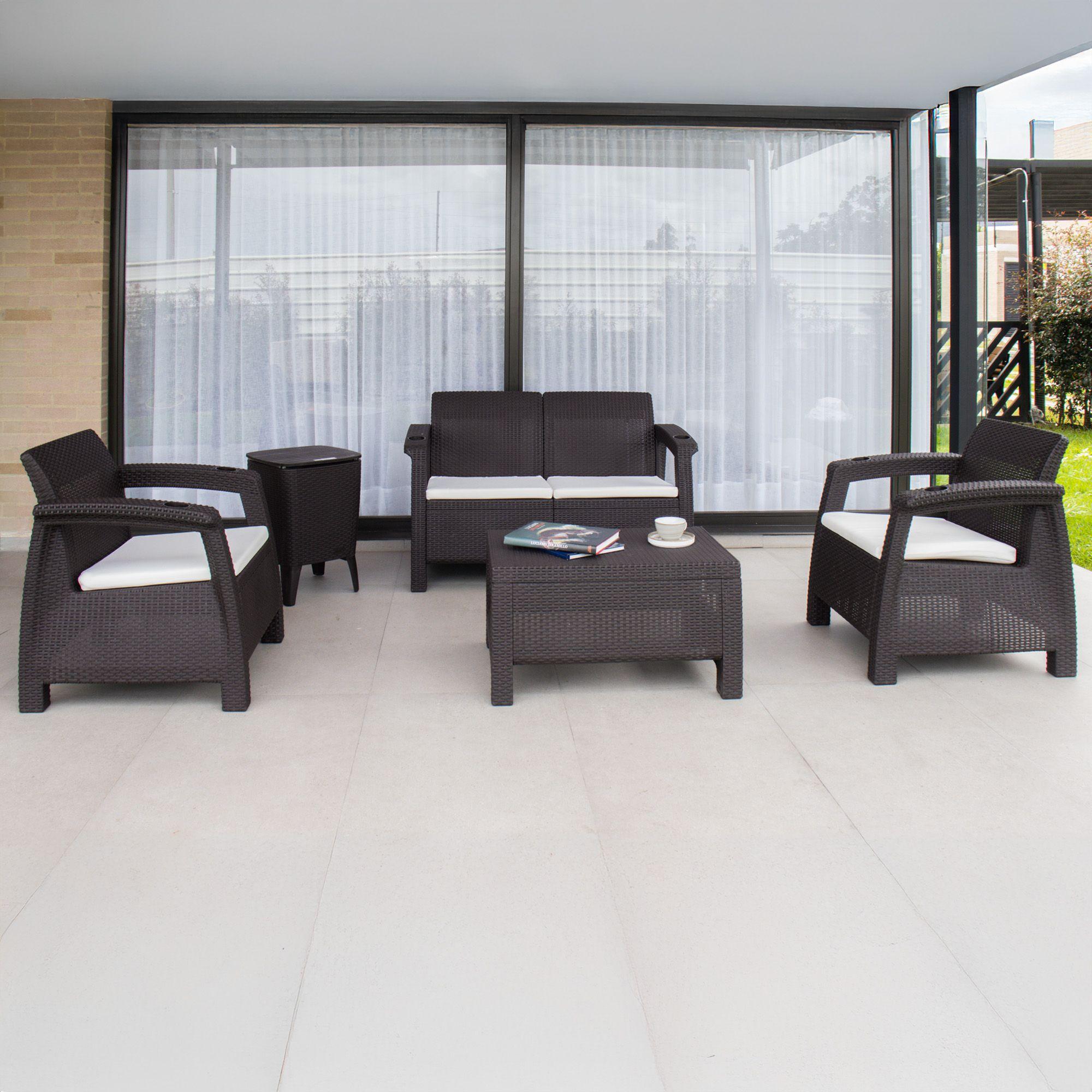 Juego terraza con Cooler table  Modelo Comfort MQ QRubber-1