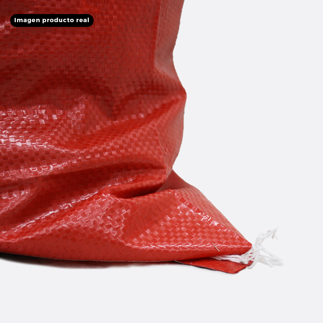Saco tipo papero Rojo 25 kilos x 100 unid 47x70cm QRubber-2