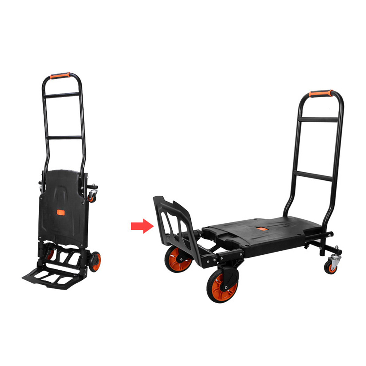 Carro Carga Plegable 100kg Multiuso de Aluminio QRubber-2