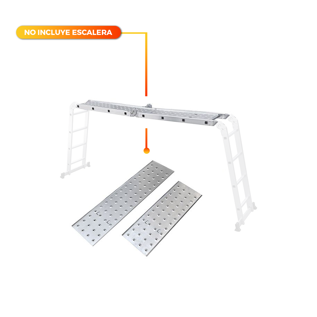 Plataforma Para Escalera Aluminio Multiuso 5,7 mts QRubber-2