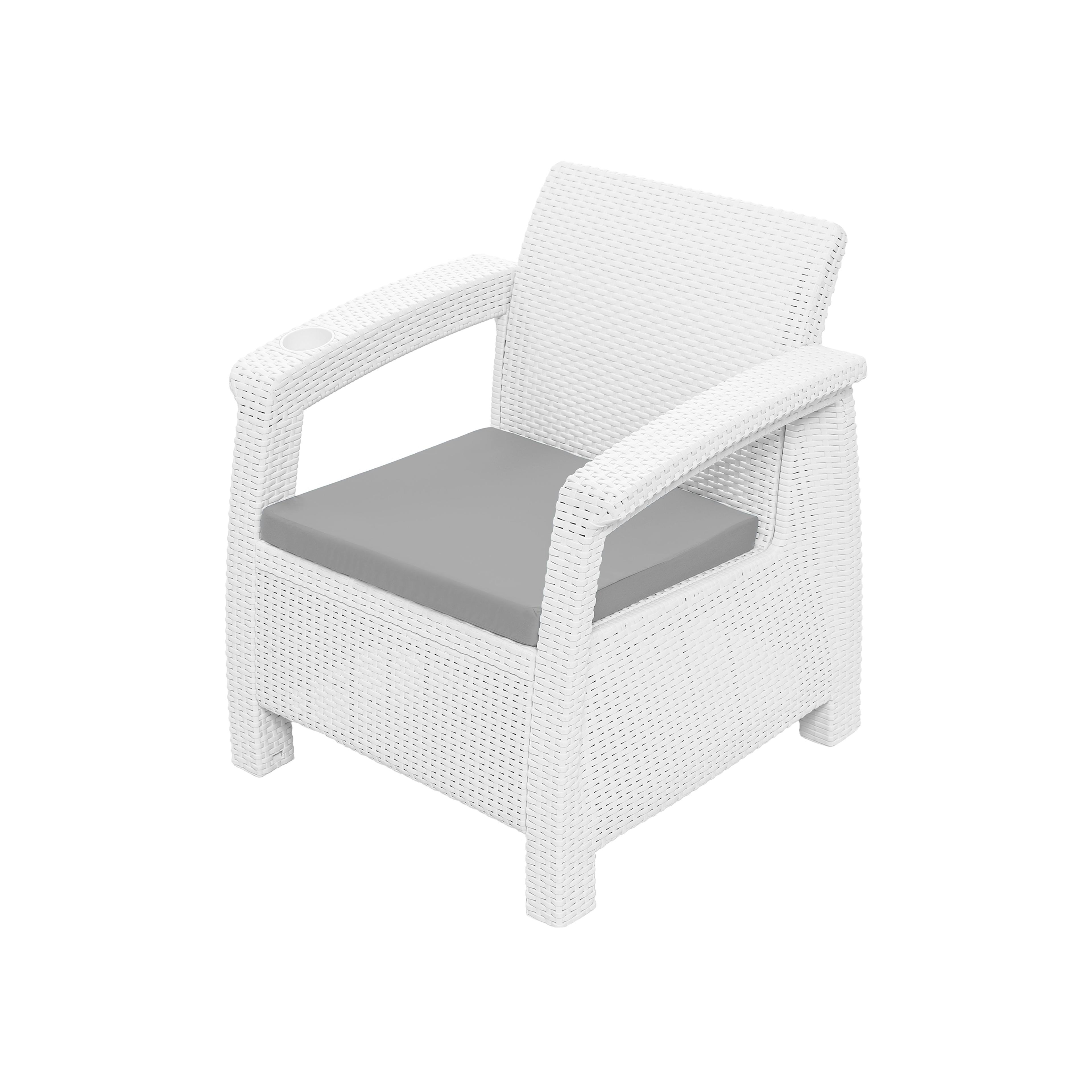 Juego Terraza Ferrara Comfort Blanco tipo Rattán MQ QRubber-1